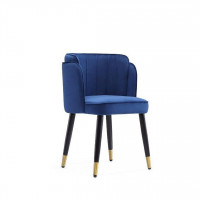 Manhattan Comfort DC043-BL Zephyr Velvet  Dining Chair in Royal Blue